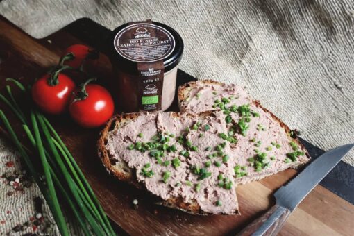 Rindersahneleberwurst (fein) in Bio-Qualität aus dem Glas