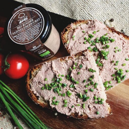 Rindersahneleberwurst (fein) in Bio-Qualität aus dem Glas